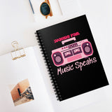 Words Fail Music Speaks Bright Pink Journal! FreckledFoxCompany