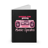 Words Fail Music Speaks Bright Pink Journal! FreckledFoxCompany