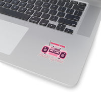 Words Fail Music Speaks Bright Pink Vinyl Sticker! FreckledFoxCompany