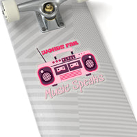 Words Fail Music Speaks Bright Pink Vinyl Sticker! FreckledFoxCompany