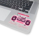 Words Fail Music Speaks Bright Pink Vinyl Sticker! FreckledFoxCompany