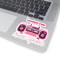 Words Fail Music Speaks Bright Pink Vinyl Sticker! FreckledFoxCompany