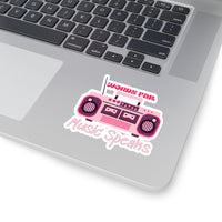 Words Fail Music Speaks Bright Pink Vinyl Sticker! FreckledFoxCompany