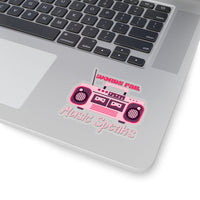 Words Fail Music Speaks Bright Pink Vinyl Sticker! FreckledFoxCompany