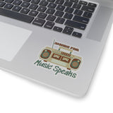 Words Fail Music Speaks Chocolate Crème Vinyl Sticker! FreckledFoxCompany