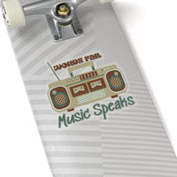 Words Fail Music Speaks Chocolate Crème Vinyl Sticker! FreckledFoxCompany