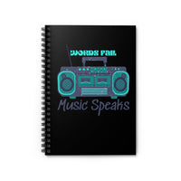 Words Fail Music Speaks Dark Blue Journal! FreckledFoxCompany