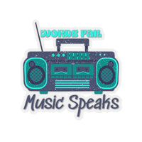 Words Fail Music Speaks Dark Blue Vinyl Sticker! FreckledFoxCompany