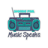 Words Fail Music Speaks Dark Blue Vinyl Sticker! FreckledFoxCompany