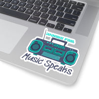 Words Fail Music Speaks Dark Blue Vinyl Sticker! FreckledFoxCompany