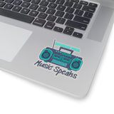 Words Fail Music Speaks Dark Blue Vinyl Sticker! FreckledFoxCompany