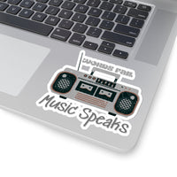 Words Fail Music Speaks Grey Vinyl Sticker! FreckledFoxCompany