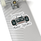 Words Fail Music Speaks Grey Vinyl Sticker! FreckledFoxCompany