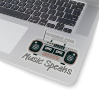 Words Fail Music Speaks Grey Vinyl Sticker! FreckledFoxCompany