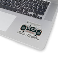 Words Fail Music Speaks Grey Vinyl Sticker! FreckledFoxCompany