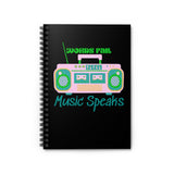 Words Fail Music Speaks Pink and Green Journal! FreckledFoxCompany