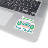 Words Fail Music Speaks Pink and Green Vinyl Sticker! FreckledFoxCompany