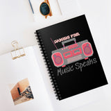 Words Fail Music Speaks Pink and Grey Journal! FreckledFoxCompany