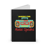 Words Fail Music Speaks Retro Journal! FreckledFoxCompany