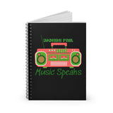 Words Fail Music Speaks Watermelon Pink Journal! FreckledFoxCompany