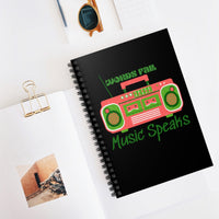 Words Fail Music Speaks Watermelon Pink Journal! FreckledFoxCompany