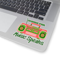 Words Fail Music Speaks Watermelon Pink Vinyl Sticker! FreckledFoxCompany