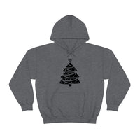 Christmas Tree Wrap Minimalistic Design Unisex Heavy Blend Hooded Sweatshirt! Winter Vibes!