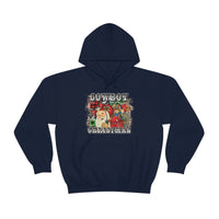 Rustic Cowboy Christmas Holiday Unisex Heavy Blend Hooded Sweatshirt! Winter Vibes!