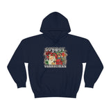 Rustic Cowboy Christmas Holiday Unisex Heavy Blend Hooded Sweatshirt! Winter Vibes!