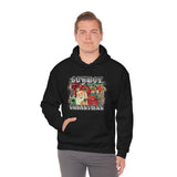 Rustic Cowboy Christmas Holiday Unisex Heavy Blend Hooded Sweatshirt! Winter Vibes!