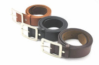 Vintage Casual Men's Faux Leather Belt with Classic Pin Buckle