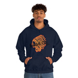 Kansas City Football Chief Outlined Unisex Heavy Blend Hooded Sweatshirt! Football Season!