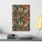 Floral Vintage 70's Inspired Guitar Canvas Gallery Wraps!