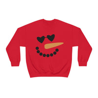 Snowman Heart Eyes Unisex Heavy Blend Crewneck Sweatshirt! Winter Vibes!