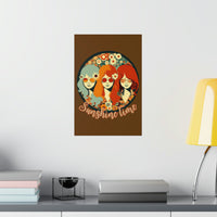 Vintage 70's Sunshine Time Premium Matte Vertical Posters!