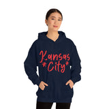 Kansas City Football Red Unisex Heavy Blend Hooded Sweatshirt! Football Season!