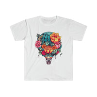 Floral Hot Air Balloon Boho Succulent Plants Unisex Graphic Tees! Summer Vibes!