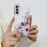 Ultra Clear Floral Painted Silicone Phone Case for Samsung Galaxy S Series