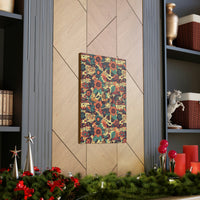 Vintage 70's Inspired Musical Notes Floral Canvas Gallery Wraps!