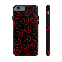 Valentines Day Candy Hearts Red and Black Tough Phone Cases, Case-Mate! Spring Vibes!