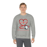 Valentines Day Emergency Department Stethoscope Heart Unisex Heavy Blend Crewneck Sweatshirt! Spring Vibes!