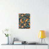 Vintage Foxy Florals 70s Inspired Premium Matte Vertical Posters!