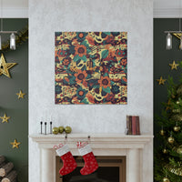 Vintage 70's Inspired Musical Notes Floral Canvas Gallery Wraps!