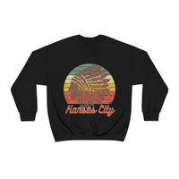 Vintage Kansas City Chief Head Unisex Heavy Blend Crewneck Sweatshirt! Football Season!