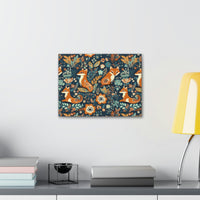 Vintage 70's Inspired Floral Foxy Canvas Gallery Wraps!