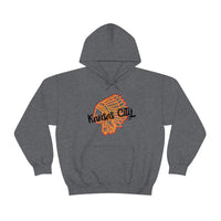 Kansas City Football Chief Outlined Unisex Heavy Blend Hooded Sweatshirt! Football Season!