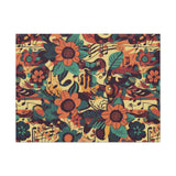 Vintage 70's Inspired Musical Notes Floral Canvas Gallery Wraps!