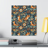 Vintage 70's Inspired Floral Foxy Canvas Gallery Wraps!