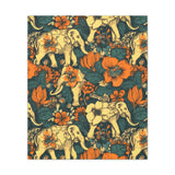 Vintage 70's Inspired Elephant Florals Canvas Gallery Wraps!