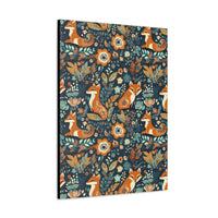 Vintage 70's Inspired Floral Foxy Canvas Gallery Wraps!